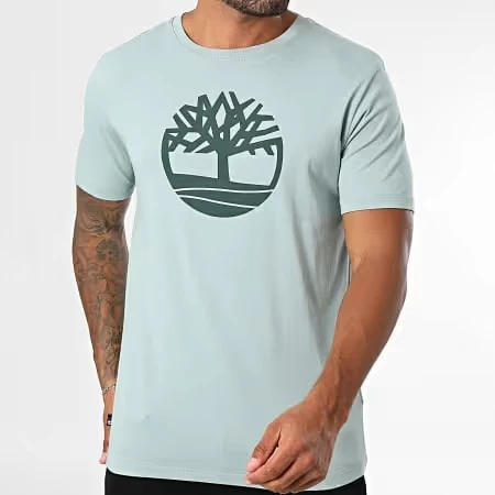 Timberland KENNEBEC RIVER Tree Logo Short Sleeve Tee SILVER BLUE