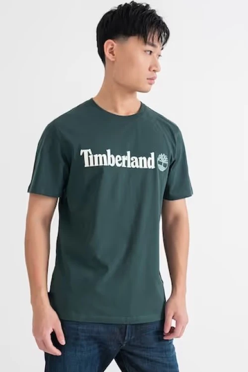 Timberland KENNEBEC RIVER Linear Logo Short Sleeve Tee GREEN GABLES