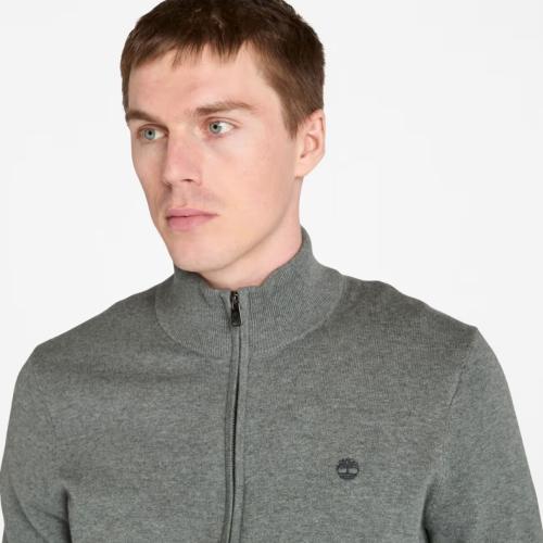 Timberland Sweat-shirt à fermeture éclair intégrale avec logo brodé