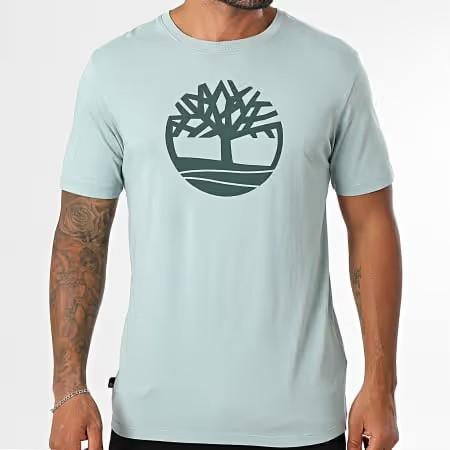 Timberland KENNEBEC RIVER Tree Logo Short Sleeve Tee SILVER BLUE
