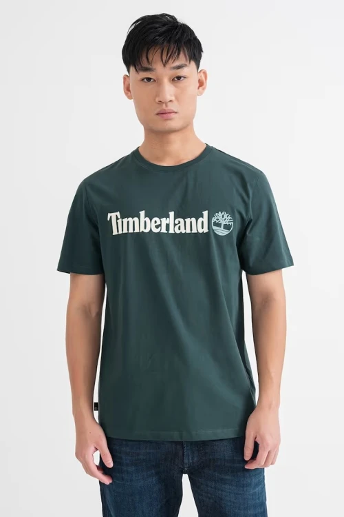 Timberland KENNEBEC RIVER Linear Logo Short Sleeve Tee GREEN GABLES