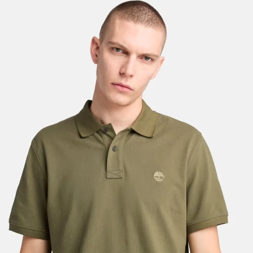 Timberland Polo à manches courtes pour homme avec logo brodé