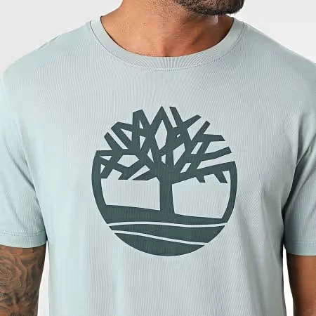 Timberland KENNEBEC RIVER Tree Logo Short Sleeve Tee SILVER BLUE