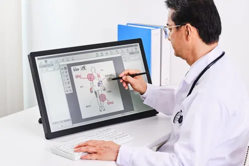 Tablette Graphique Wacom Cintiq 24 Touch DTH246K0B, Écran tactile multipoint avec stylet et support réglable