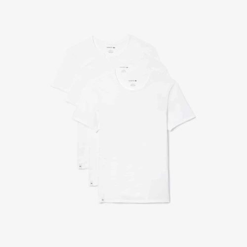 Lacoste Lot de 3 t-shirts d'intérieur coton