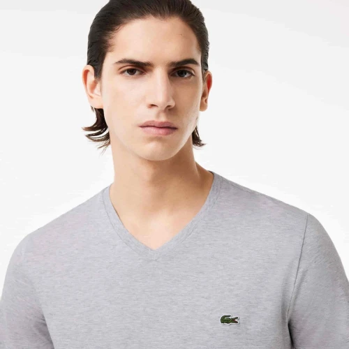 Lacoste T-shirt coton Pima léger col V