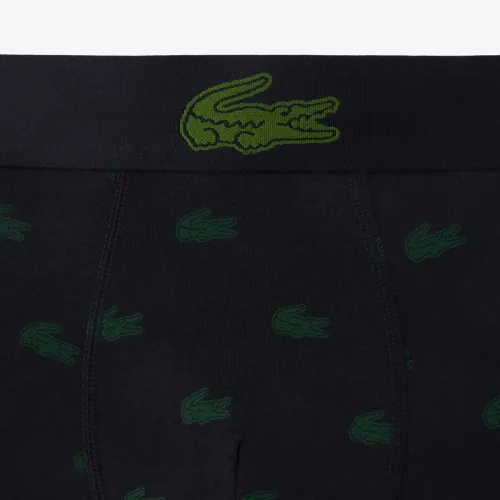 Lacoste Lot de 3 boxers courts imprimé crocodile