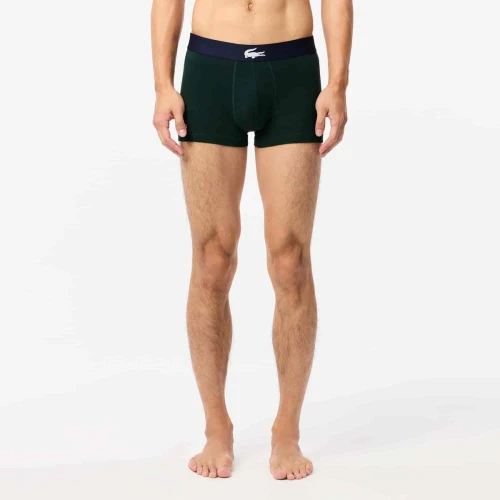 Lacoste Lot de 3 boxers courts dépareillés en coton stretch