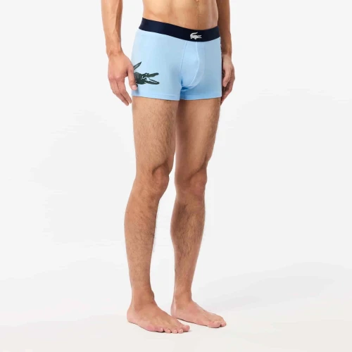 Lacoste Lot de 3 boxers courts dépareillés en coton stretch