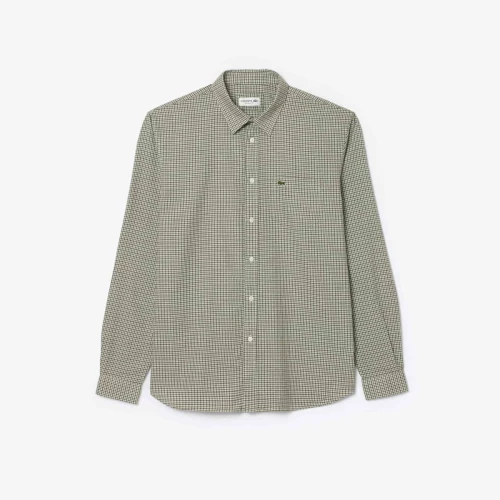 Lacoste Chemise regular fit en flanelle coton
