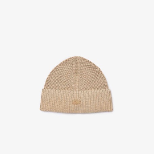 Lacoste Bonnet coton côtelé effet délavé