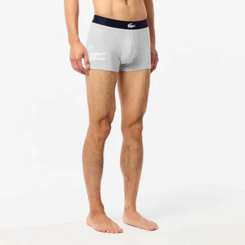 Lacoste Lot de 3 boxers courts dépareillés en coton stretch