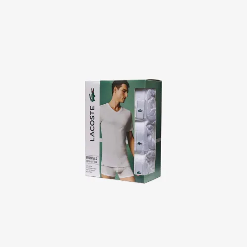 Lacoste Lot de 3 t-shirts d'intérieur slim fit