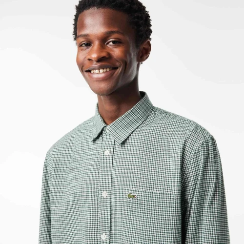 Lacoste Chemise regular fit en flanelle coton