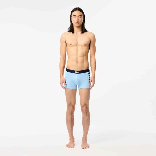 Lacoste Lot de 3 boxers courts dépareillés en coton stretch