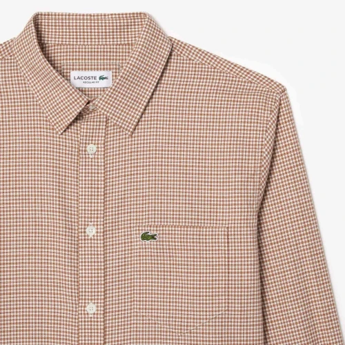 Lacoste Chemise regular fit en flanelle coton