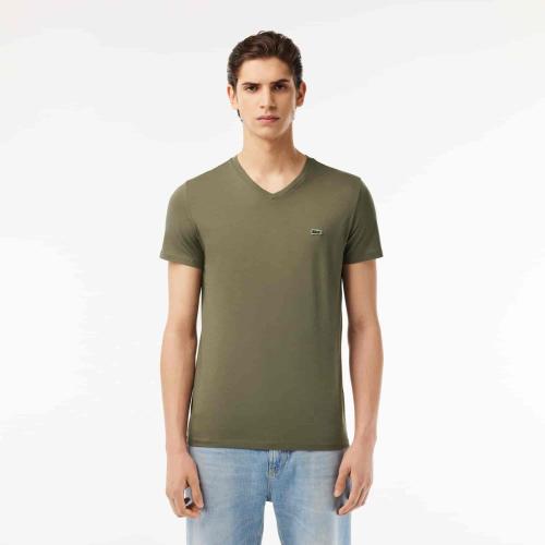 Lacoste T-shirt coton Pima léger col V