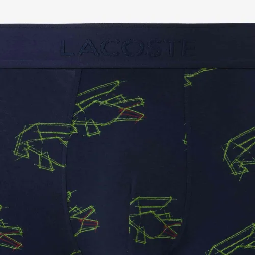 Lacoste Boxer court stretch imprimé crocodile