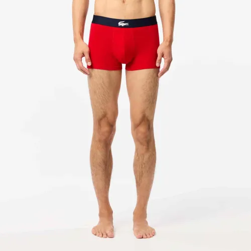 Lacoste Lot de 3 boxers courts dépareillés en coton stretch