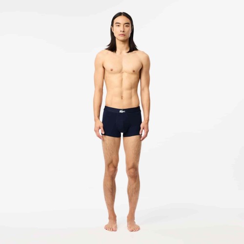 Lacoste Lot de 3 boxers courts dépareillés en coton stretch