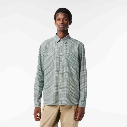 Lacoste Chemise regular fit en flanelle coton