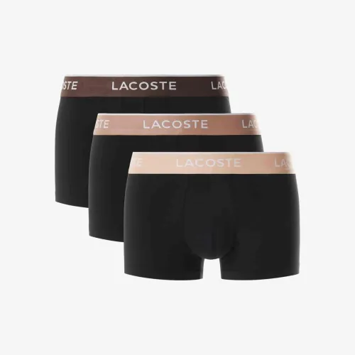 Lacoste Lot de 3 boxers courts casual marine avec ceinture contrastée