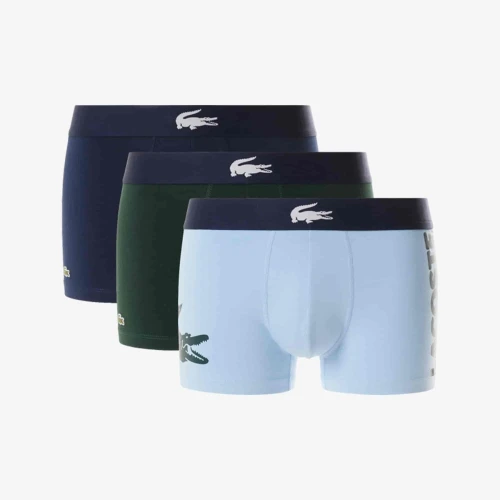 Lacoste Lot de 3 boxers courts dépareillés en coton stretch