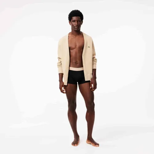 Lacoste Lot de 3 boxers courts casual marine avec ceinture contrastée