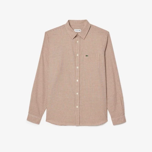 Lacoste Chemise regular fit en flanelle coton
