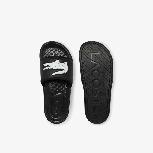 Lacoste Claquettes Croco Dualiste homme en synthétique avec logo