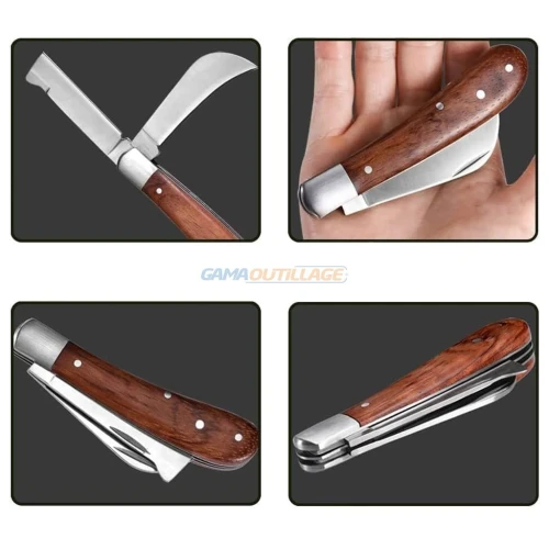 COUTEAU A GREFFER A 2 LAMES TA