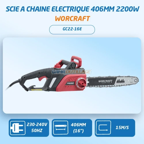 Worcraft - SCIE A CHAINE ELECTRIQUE 406MM 2200W WORCRAFT