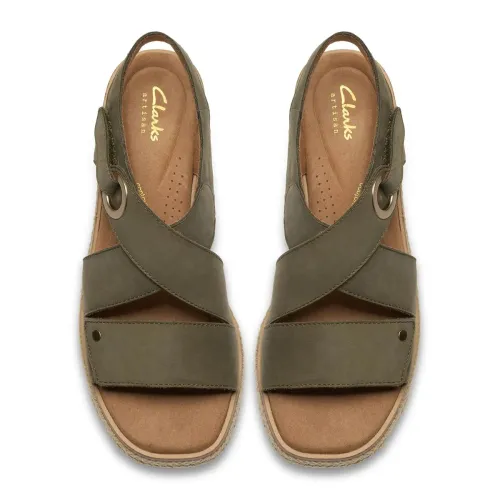 Clarks - Kidiki Sun Dark Olive Nub