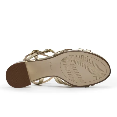 Clarks - Ezoria Strap Gold Leather