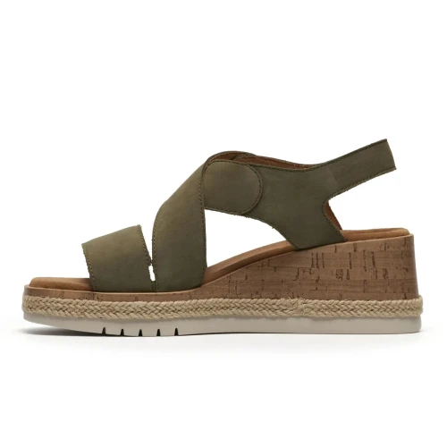 Clarks - Kidiki Sun Dark Olive Nub