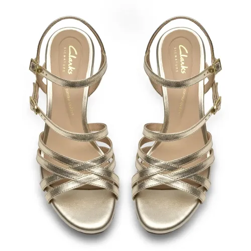 Clarks - Ezoria Strap Gold Leather