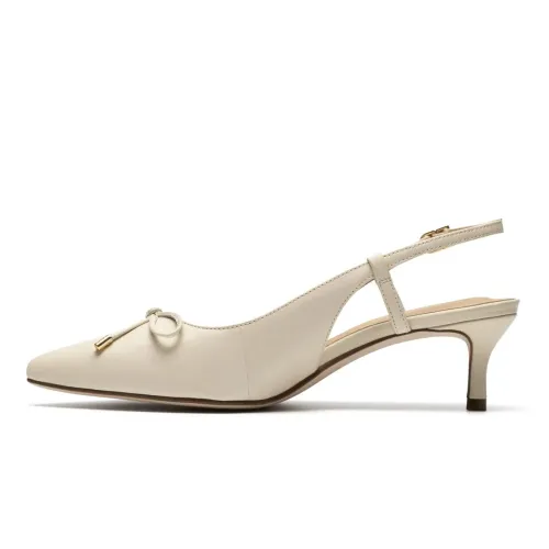 Clarks - Zarey Bow Cream Leather