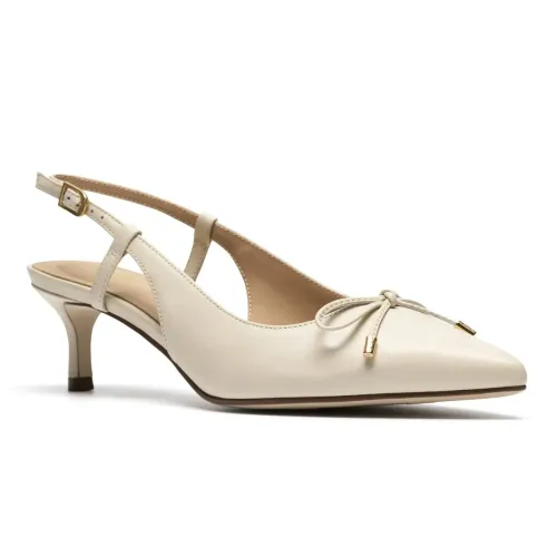 Clarks - Zarey Bow Cream Leather