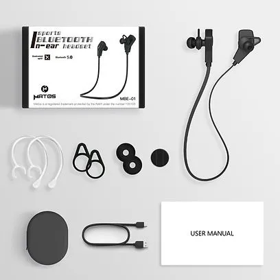 Casque Bluetooth Matos , Écouteur Sport Matos , Écouteur sans Fil Matos