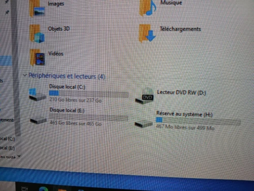 Unite central i3 3eme 8g ram 256 ssd 512 hdd etat 8/10