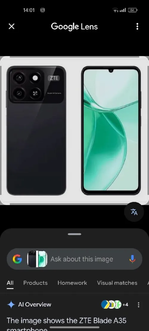 ZTE Blade A35 6GB (2GB+4GB ) / 64 GB SMARTPHONE