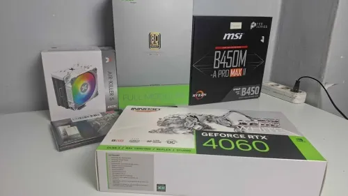 Pc gamer white ryzen 5600x Rtx 4060