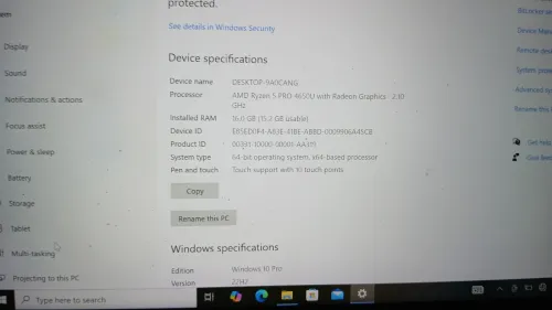 AMD ryzen 5 pro 4650U