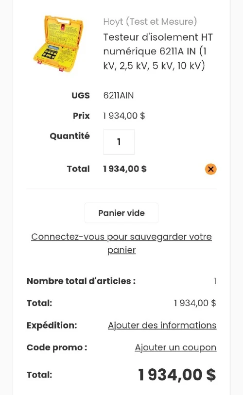 Mégohmmètre Testeur / Contrôleur d'isolement 10 kV Appareil de mesure haute tension