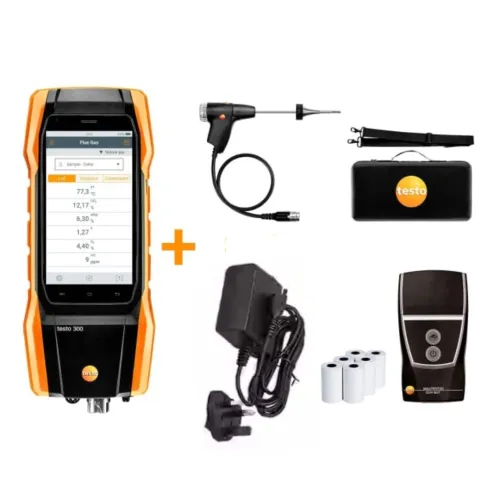 kit Analyseur de gaz de combustion professionnel Testo 300, version avec imprimante