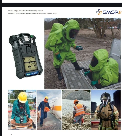 Detecteur multi-gaz MSA ALTAIR 4XR  O2, CO, H2S et Gaz combustion 