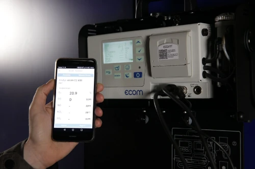 Analyseur de Combustion ecom CL2 pour Chaudières Gaz et Fioul avec Imprimante Thermique Intégrée