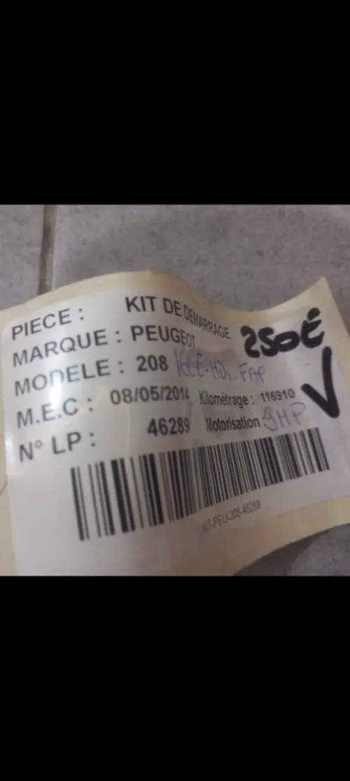 Kit demarrage 208 1.6 hdi 92cv bosch fap start&stop calculateur bsi clé neiman