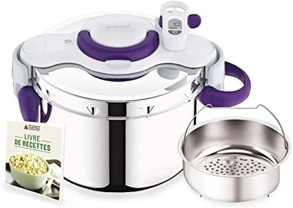 Seb Cocotte Minute - Clipso Minut Perfect - 9L-Silver/Bleu