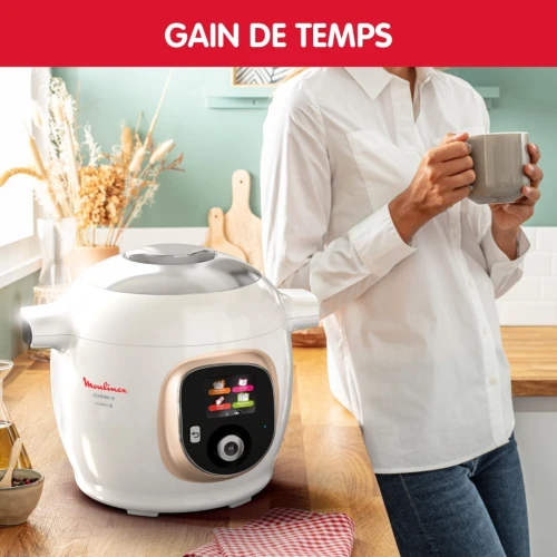 MULTICUISEUR MOULINEX COOKEO INTELLIGENT 6L 1600W BLANC/ARGENT CE86DA10